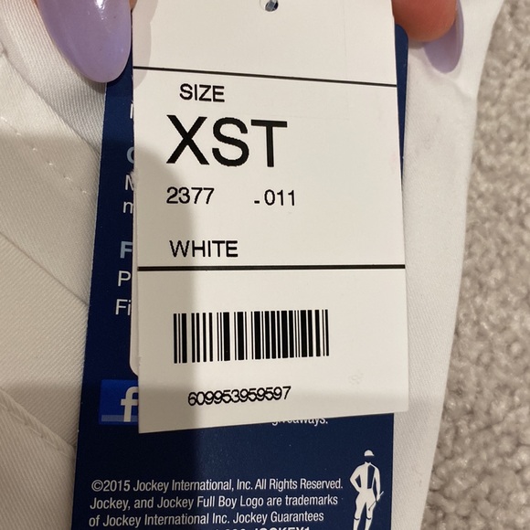 Brand new TALL xs jockey scrubs; bright white - Picture 2 of 6